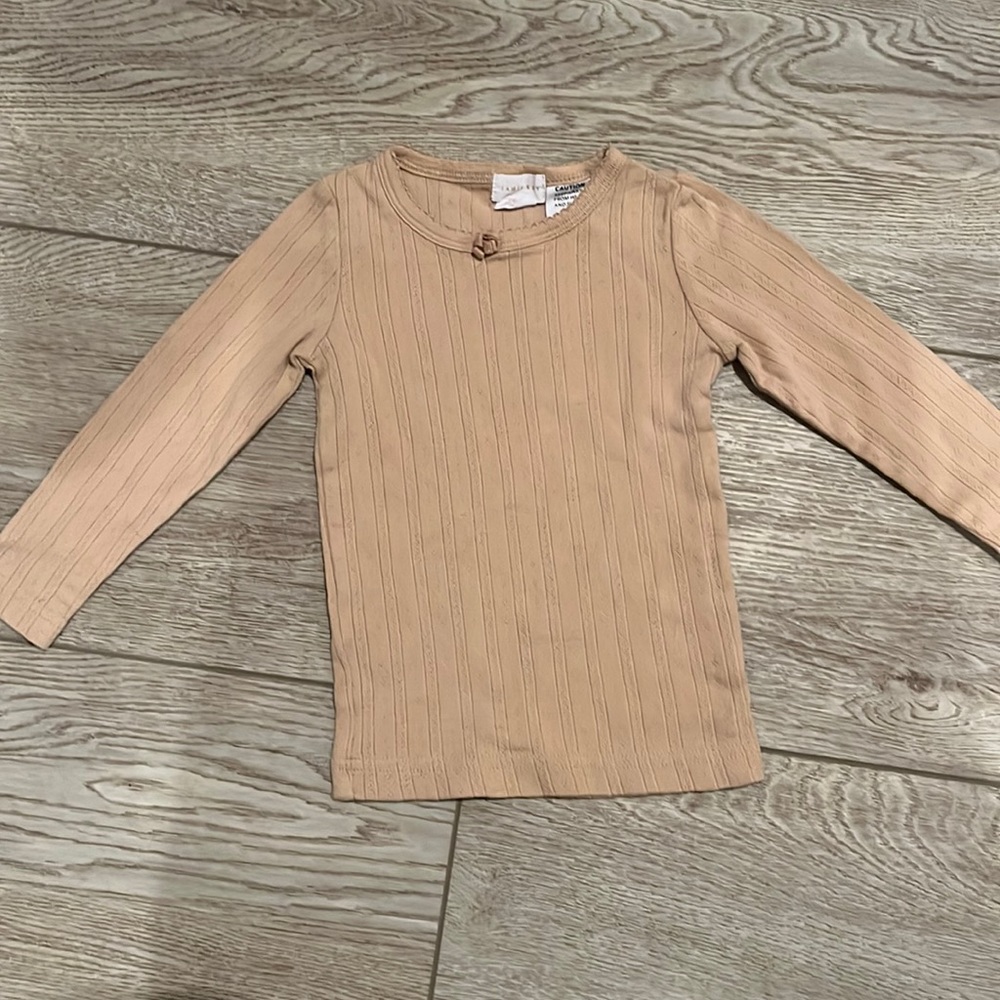 Jamie Kay tan Pointelle long sleeve top. Like new! 3T